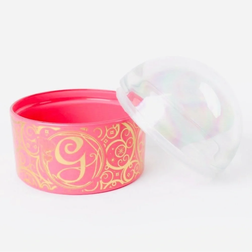 NWT Target Bullseye Playground Wicked Pink & Gold Glinda Glass Container